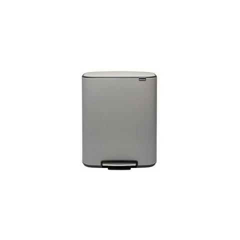 211348 - Poubelle à pédale Bo, avec 1 seau intérieur, 60L - Mineral Concrete Grey - Brabantia