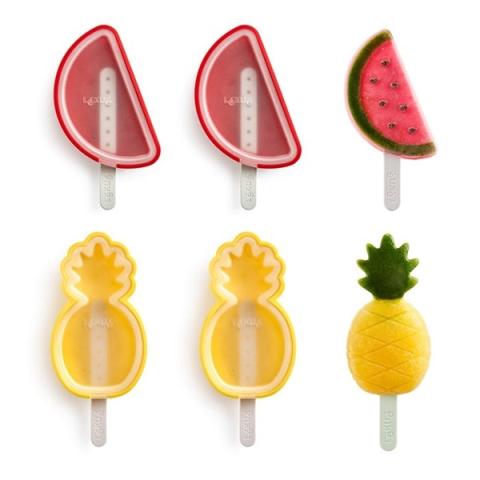 4 moules à glace ananas et pastèque empilables Lékué