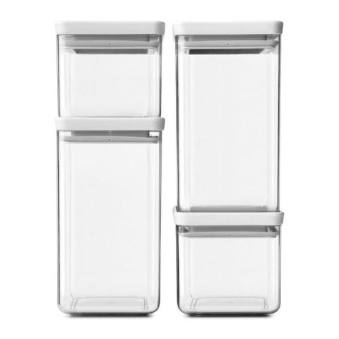 4x1 tasty+ Square Canister Light Grey (12 25 69) - Brabantia