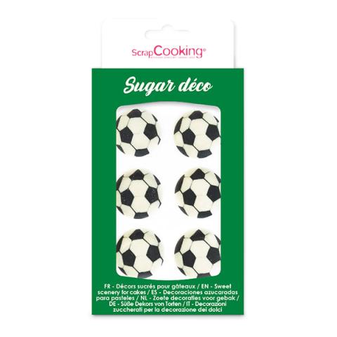 6 décosucres Ballons de foot Scrapcooking 6 décosucres Ballons de foot Scrapcooking
