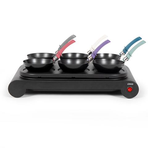 Appareil mini-crêpes et mini-woks 47 cm DOM200 Livoo Appareil mini-crêpes et mini-woks 47 cm DOM200 Livoo