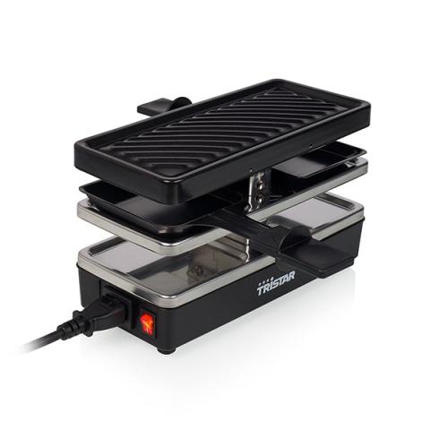 Appareil à raclette électrique interconnectable 2 personnes 400 W noir Tristar