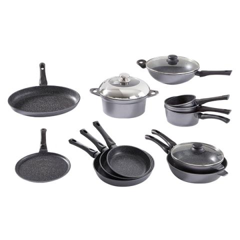 Batterie de cuisine 12 pièces revêtement Dur comme la pierre Mathon