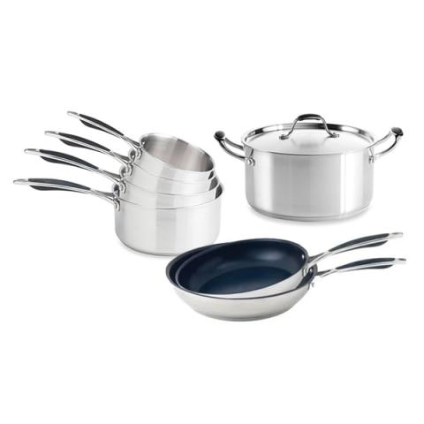 Batterie de cuisine Excell'Inox en acier inoxydable Mathon Batterie de cuisine Excell'Inox en acier inoxydable Mathon