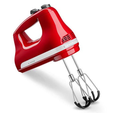 Batteur à main électrique 6 vitesses 60 W rouge empire 5KHM6118EER Kitchenaid