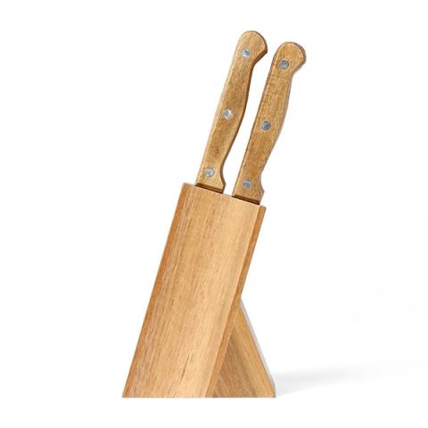Bloc de 6 couteaux à steak en bois Livoo Bloc de 6 couteaux à steak en bois Livoo