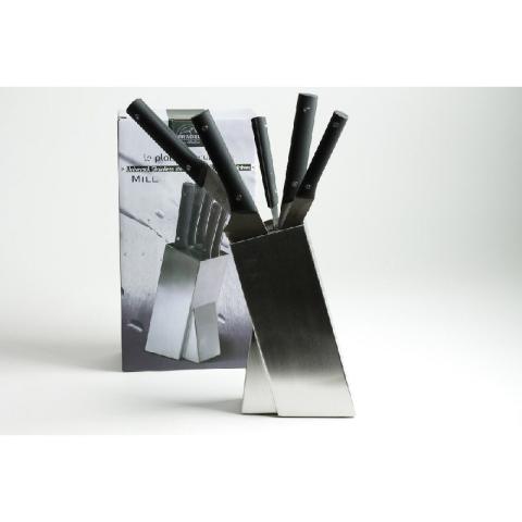 Bloc universel en inox avec 5 couteaux Mill Pradel Jean Dubost