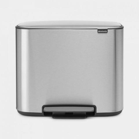 Bo Poubelle à pédale acier mat fpp, 3 x 11 l (121128) - Brabantia