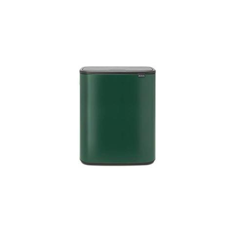 Bo Touch Bin, 60 litres, avec Seau Intérieur en Plastique - Pine Green - Brabantia Bo Touch Bin, 60 litres, avec Seau Intérieur en Plastique - Pine Green - Brabantia
