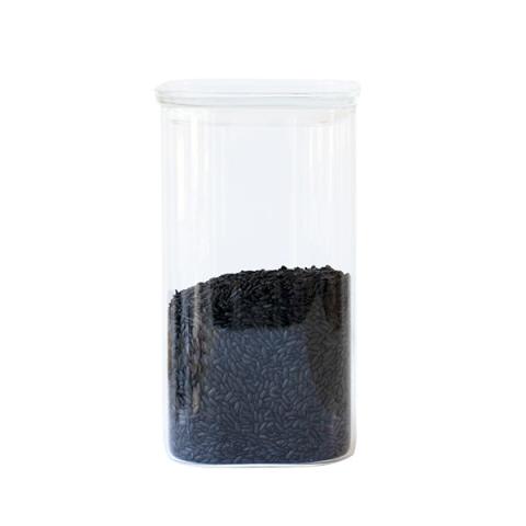 Boite carrée haute en verre 1400 ml Pebbly Boite carrée haute en verre 1400 ml Pebbly