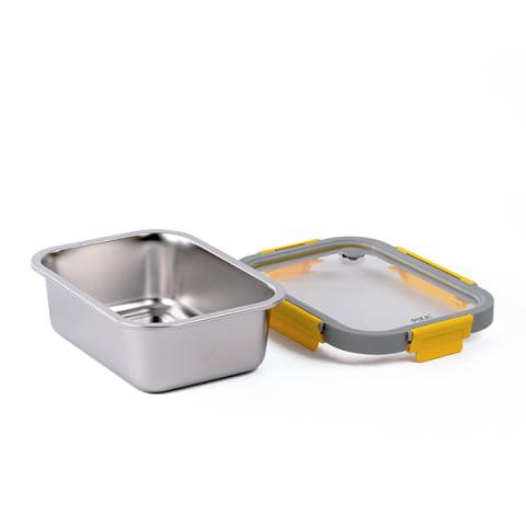 Boîte de conservation en inox rectangulaire 1200 ml compatible micro-ondes Pika Boîte de conservation en inox rectangulaire 1200 ml compatible micro-ondes Pika