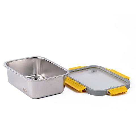 Boîte de conservation en inox rectangulaire 1780 ml compatible micro-ondes Pika Boîte de conservation en inox rectangulaire 1780 ml compatible micro-ondes Pika