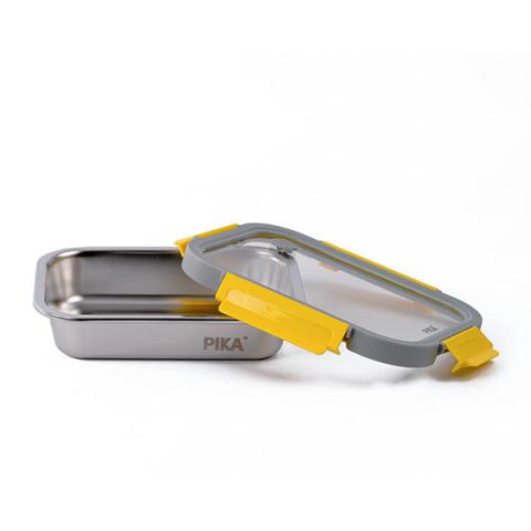 Boîte de conservation en inox rectangulaire 820 ml compatible micro-ondes Pika Boîte de conservation en inox rectangulaire 820 ml compatible micro-ondes Pika