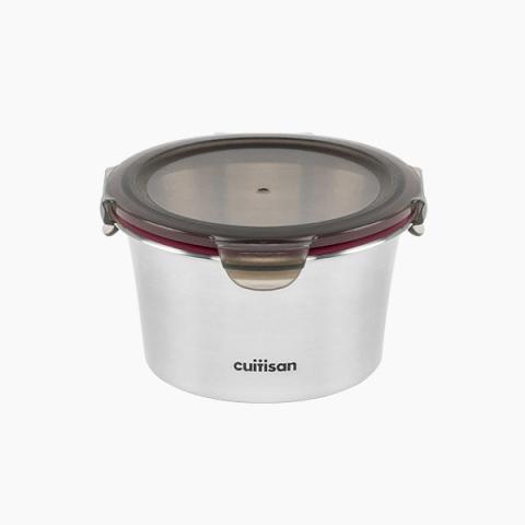 Boîte de conservation ronde en inox 920 ml compatible micro-ondes Cuitisan