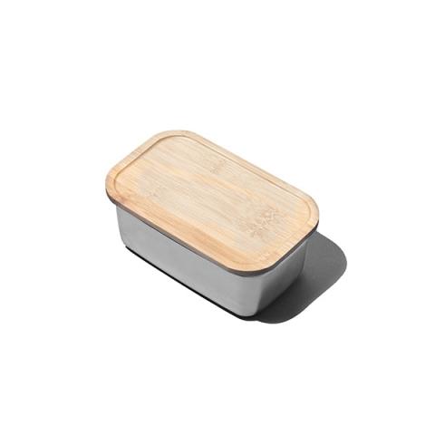 Boîte en inox avec couvercle en bambou 1000 ml compatible micro-ondes Yoko® Design Boîte en inox avec couvercle en bambou 1000 ml compatible micro-ondes Yoko® Design