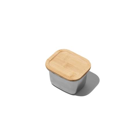 Boite en inox avec couvercle en bambou 450 ml compatible micro-ondes Yoko® Design