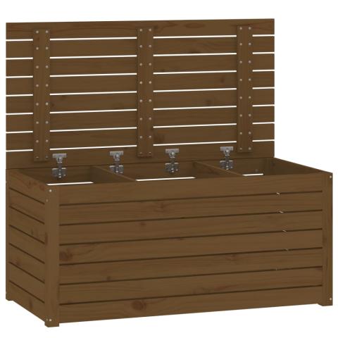 Boîte de jardin 101 x 50,5 x 46,5 cm bois massif de pin marron miel 02_0012993