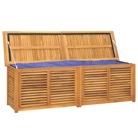 Boîte de rangement jardin et sac 175 x 50 x 53 cm bois massif teck 02_0013132