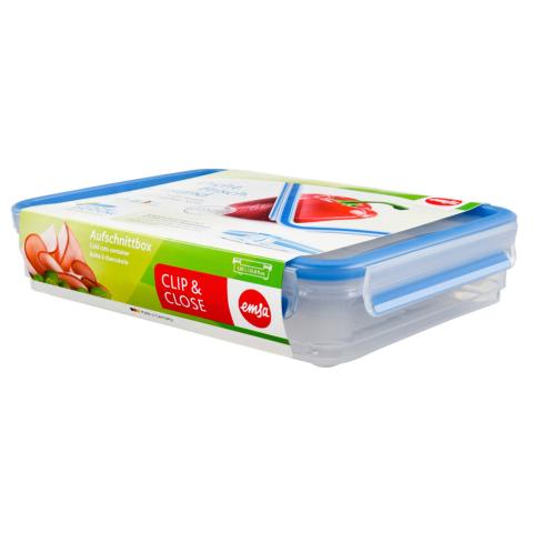 Boite rectangulaire 1,65 L bleu clip&close Emsa