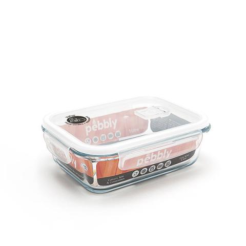 Boîte rectangulaire en verre 1L Pebbly Boîte rectangulaire en verre 1L Pebbly