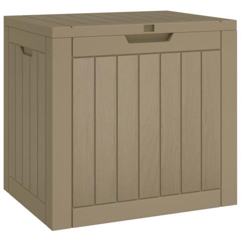 Boîte de stockage de jardin 55,5 x 43 x 53 cm pp marron clair 02_0013139