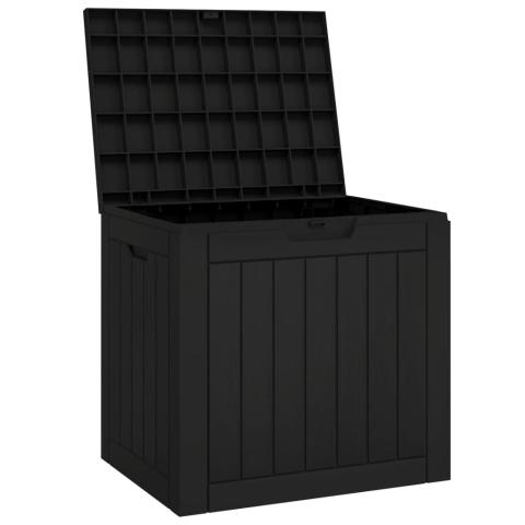 Boîte de stockage de jardin noir 55,5 x 43 x 53 cm polypropylène 02_0013140
