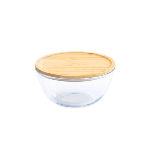 Bol à mixer rond couvercle bambou 1.6L Pebbly