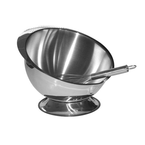 Bol pâtissier design cul de poule 24 cm acier inoxydable Baumalu Bol pâtissier design cul de poule 24 cm acier inoxydable Baumalu