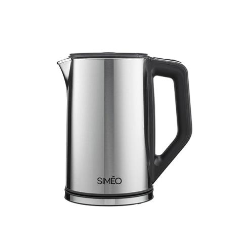 Bouilloire température réglable et paroi froide 1,4 L 2200 W inox Simeo