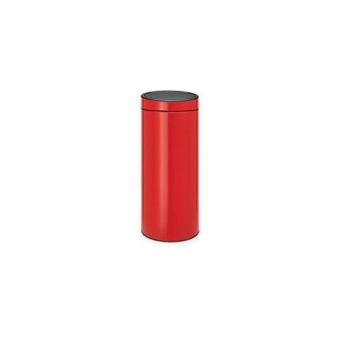 Brabantia - 115189 - Poubelle Touch Bin Unie New, 30 L - Rouge Passion