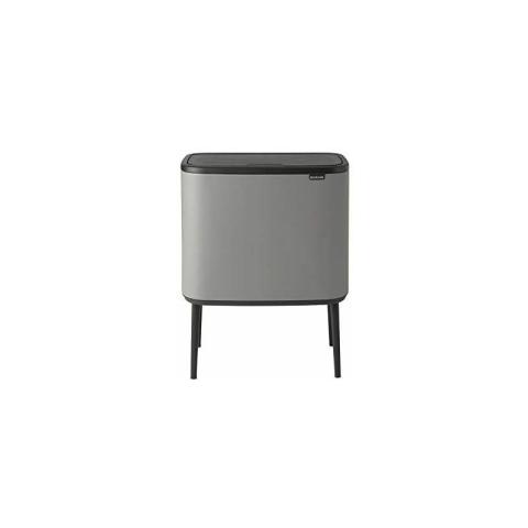 Brabantia - 127209 Poubelle, Acier, Mineral Concrete Grey, 3x11L