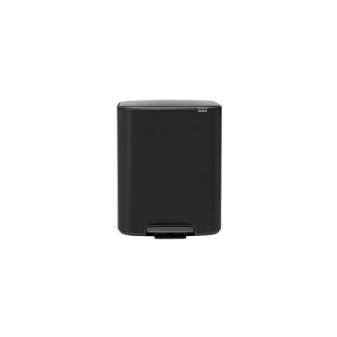 Brabantia - 211362 - Poubelle à pédale Bo, avec 1 seau intérieur, 60L - Noir