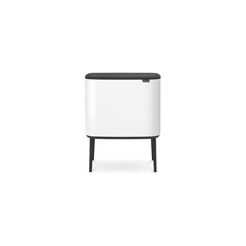 Brabantia 313523 poubelle 33 L Rectangulaire Acier inoxydable Noir, White Brabantia 313523 poubelle 33 L Rectangulaire Acier inoxydable Noir, White