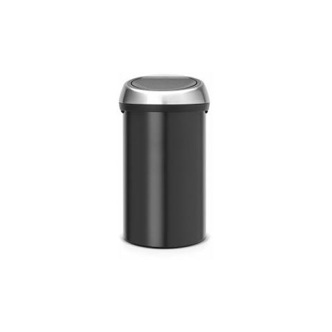 Brabantia 402548 Poubelle Touch Bin, 60 L - Noir mat avec couvercle en acier brillant Brabantia 402548 Poubelle Touch Bin, 60 L - Noir mat avec couvercle en acier brillant
