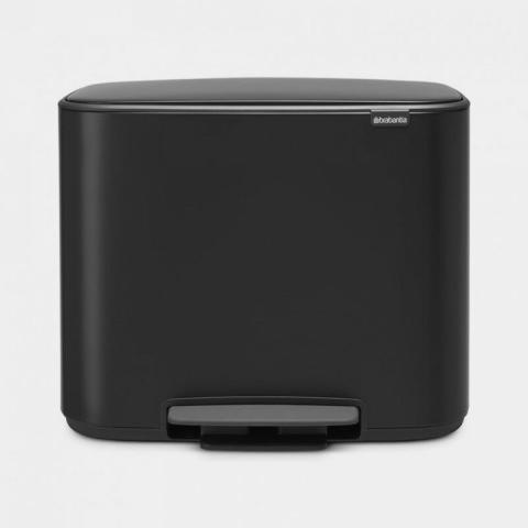 Brabantia - Bo Poubelle à pédale noir, 11 + 23 l (121227)