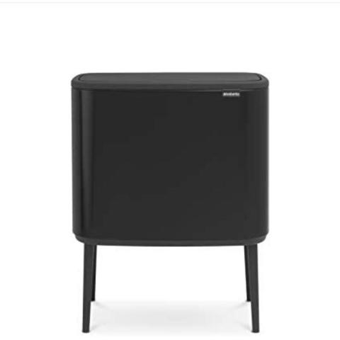 Brabantia - Bo Touch Bin Poubelle, 3 x 11 litres, acier inoxydable, White (Blanc)