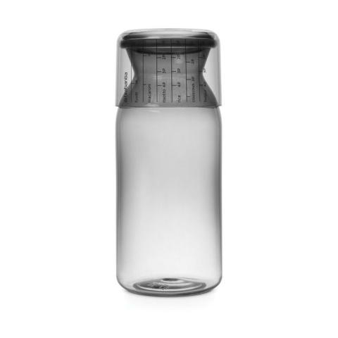 Brabantia - Bocal de conservation avec pot doseur 1.3 l gris foncé (291005)