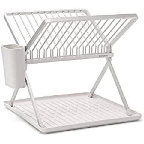 Brabantia Égouttoir à Vaisselle Pliable Gris Clair