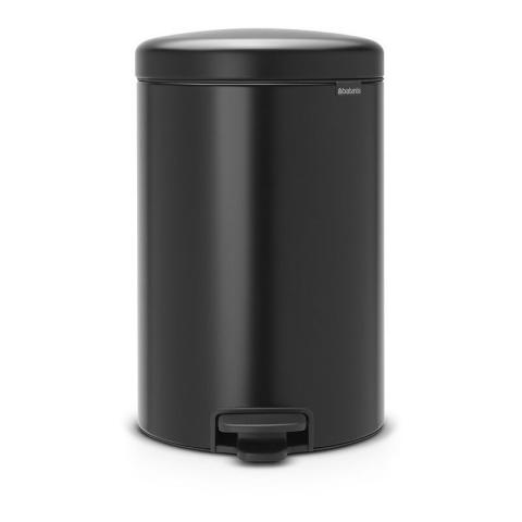 Brabantia - Newicon 20,0L,noir mat Poubelle à pédale (11 41 06)
