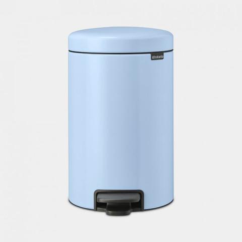 Brabantia - NewIcon Bucket de Pedal 12L, Lid dede Soft Close, Removable Inner Bucket, Dreamy Blue, 25 x 34 x 41 cm
