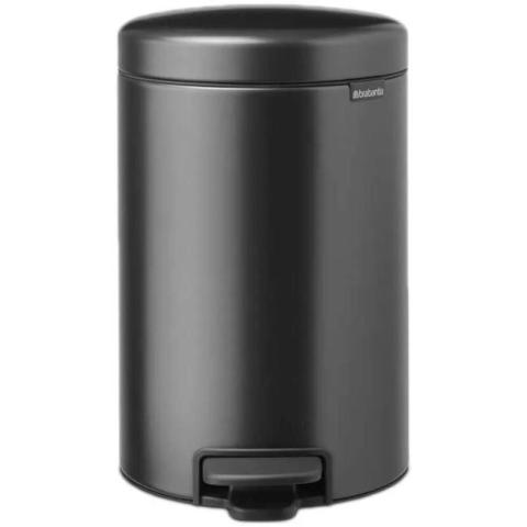 Brabantia NewIcon Poubelle à pédale gris confident 12 litres Brabantia NewIcon Poubelle à pédale gris confident 12 litres