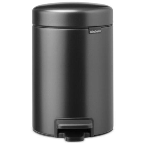 Brabantia - Petite poubelle de salle de bains avec couvercle NewIcon 3 l poubelle à pédale anti-odeurs avec seau intérieur amovible pour salles de bains, toilettes ou petits espaces Confident Grey Brabantia - Petite poubelle de salle de bains avec couvercle NewIcon 3 l poubelle à pédale anti-odeurs avec seau intérieur amovible pour salles de bains, toilettes ou petits espaces Confident Grey