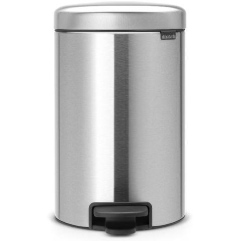BRABANTIA Poubelle 12 L Matt Steel - New Icon