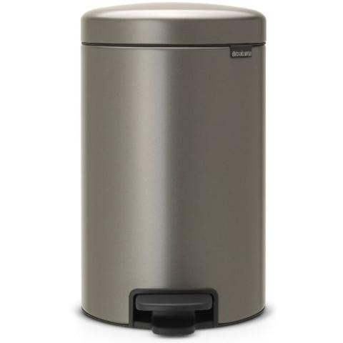 BRABANTIA Poubelle 12 L Platinium - New Icon