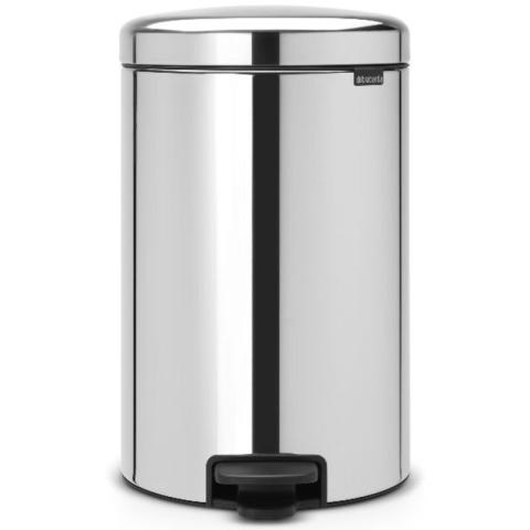 BRABANTIA Poubelle 20 L Brillant Steel - New Icon