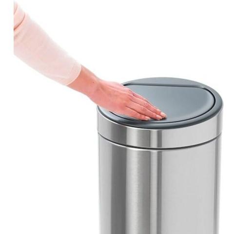 BRABANTIA Poubelle 30 L Brillant Steel - Touch Bin