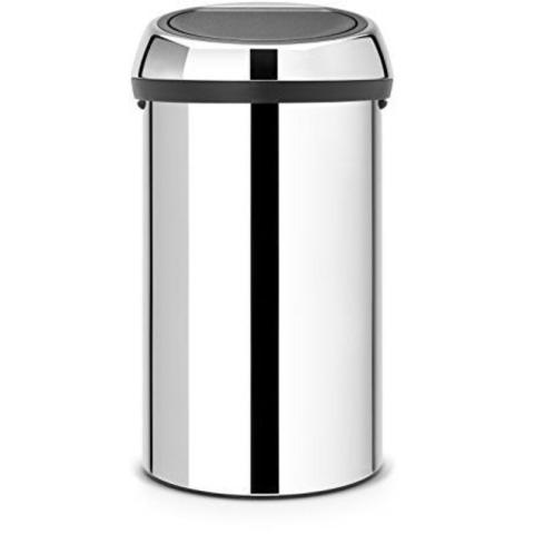BRABANTIA Poubelle 60 L Brillant Steel - Touch Bin