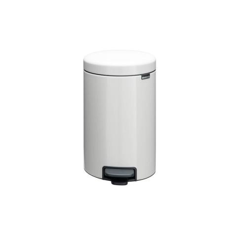 Brabantia - Poubelle blanche 12 litres ronde à pédale