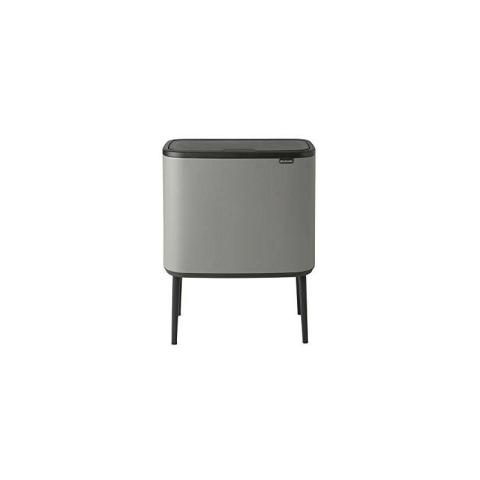 Brabantia - Poubelle Bo Touch Bin Gris béton minéral, 3 x 11 l (127229)