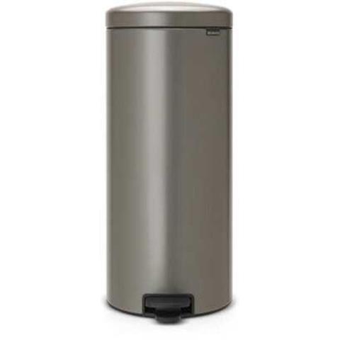 Brabantia - Poubelle de cuisine 30 l à pédale époxy platinium